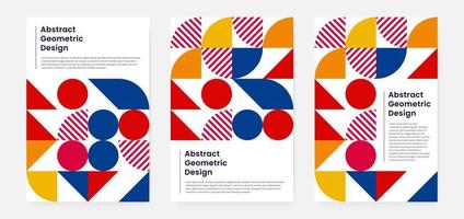 portada de obras de arte geométricas minimalistas con forma y figura. estilo de diseño de patrón abstracto para portada, banner web, página de inicio, presentación comercial, marca, embalaje, papel tapiz vector