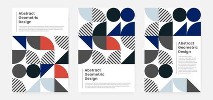 portada de obras de arte geométricas minimalistas con forma y figura. estilo de diseño de patrón abstracto para portada, banner web, página de inicio, presentación comercial, marca, embalaje, papel tapiz vector