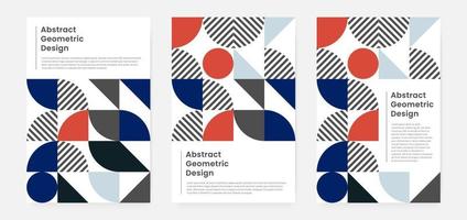 portada de obras de arte geométricas minimalistas con forma y figura. estilo de diseño de patrón abstracto para portada, banner web, página de inicio, presentación comercial, marca, embalaje, papel tapiz vector