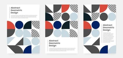 portada de obras de arte geométricas minimalistas con forma y figura. estilo de diseño de patrón abstracto para portada, banner web, página de inicio, presentación comercial, marca, embalaje, papel tapiz vector