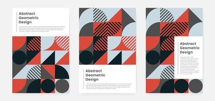 portada de obras de arte geométricas minimalistas con forma y figura. estilo de diseño de patrón abstracto para portada, banner web, página de inicio, presentación comercial, marca, embalaje, papel tapiz vector