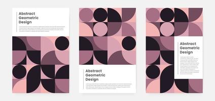 portada de obras de arte geométricas minimalistas con forma y figura. estilo de diseño de patrón abstracto para portada, banner web, página de inicio, presentación comercial, marca, embalaje, papel tapiz vector