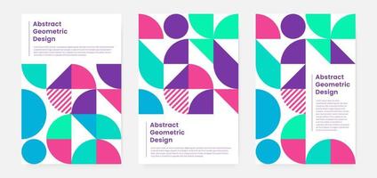 portada de obras de arte geométricas minimalistas con forma y figura. estilo de diseño de patrón abstracto para portada, banner web, página de inicio, presentación comercial, marca, embalaje, papel tapiz vector