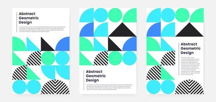 portada de obras de arte geométricas minimalistas con forma y figura. estilo de diseño de patrón abstracto para portada, banner web, página de inicio, presentación comercial, marca, embalaje, papel tapiz vector