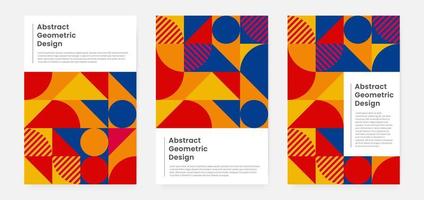 portada de obras de arte geométricas minimalistas con forma y figura. estilo de diseño de patrón abstracto para portada, banner web, página de inicio, presentación comercial, marca, embalaje, papel tapiz vector