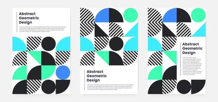 portada de obras de arte geométricas minimalistas con forma y figura. estilo de diseño de patrón abstracto para portada, banner web, página de inicio, presentación comercial, marca, embalaje, papel tapiz vector