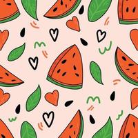 Minimal summer trendy vector tile seamless pattern in doodle style