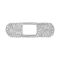 Continuous one line drawing adhesive bandage elastic medical plasters. Illustration of medical plaster, elastic bandage patch. Swirl curl style. Single line draw design vector graphic illustration