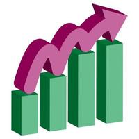Isometric 3D Infographic Chart. vector