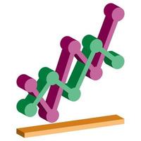 Isometric 3D Infographic Chart. vector