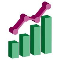 Isometric 3D Infographic Chart. vector