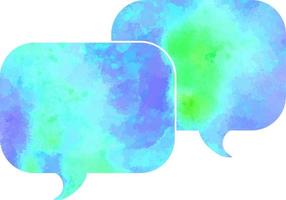 Watercolor Speach bubbles dialogue icon dialog bubble vector chat