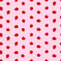 vector seamless pattern simple isolated small flowers