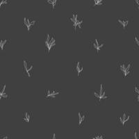 vector minimalista abstracto de patrones sin fisuras simples ramas aisladas con hojas dibujadas a mano en una línea