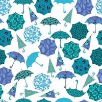 umbrellas vector seamless pattern rain protection