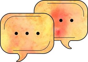 Watercolor Speach bubbles dialogue icon dialog bubble vector chat