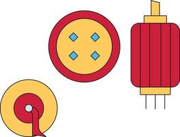 These are Chinese decorations. vector