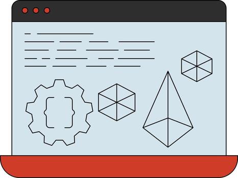 la página web de blockchain está abierta en la computadora portátil. vector