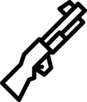 Ilustración de vector de rifle en un fondo. Símbolos de calidad premium. Iconos vectoriales para concepto y diseño gráfico.