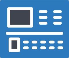 ilustración vectorial de la máquina de facturación en un fondo. símbolos de calidad premium. iconos vectoriales para concepto y diseño gráfico. vector