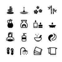 Spa Icons with White Background vector