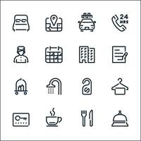 Hotel icons with White Background vector