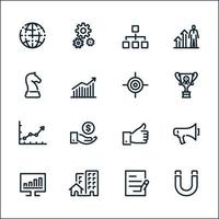 Business and Finance Icons with White Background vector