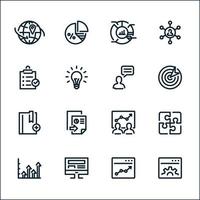 SEO and Development icons with White Background vector