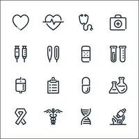 Medical icons with White Background vector