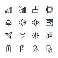 Mobile Phone icons with White Background vector