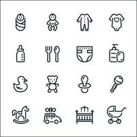 Baby icons with White Background vector
