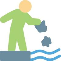 ilustración de vector de desperdicio de agua en un fondo. símbolos de calidad premium. iconos vectoriales para concepto y diseño gráfico.