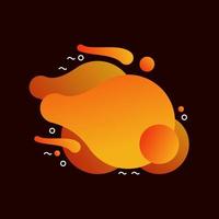 Abstract Orange Gradient Liquid Banner Template vector