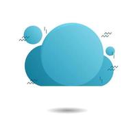 plantilla de banner de nube líquida degradado azul vector