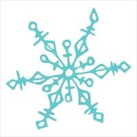 Cute hand drawn snowflake clipart. Vector doodle illustration. Christmas and New Year modern design. For print, web, design, decoration, logo.