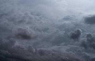 Dark dramatic sky and clouds. Background for death and sad concept. Gray sky and fluffy white clouds. Thunder and storm sky. Sad and moody sky. Nature background. Dead abstract background. Cloudscape. photo