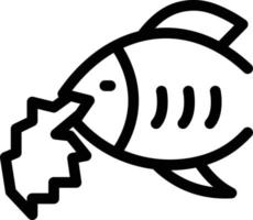 ilustración de vector de basura de pescado en un fondo. símbolos de calidad premium. iconos vectoriales para concepto y diseño gráfico.