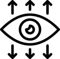 ilustración de vector de ojo en un fondo. símbolos de calidad premium. iconos vectoriales para concepto y diseño gráfico.