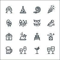 Celebration and Party icons with White Background vector