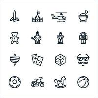 Toy icons with White Background vector