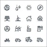 Ecology icons with White Background vector