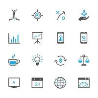 Business and Finance Icons with White Background vector