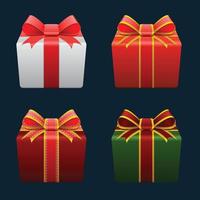 Gift Box Icon with White Background vector