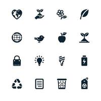 iconos de ecología y medio ambiente vector