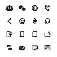 iconos de comunicación y chat vector