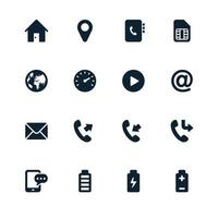 Mobile Phone Icons for application vector