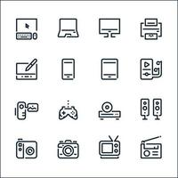 Electronic Devices icons with White Background vector