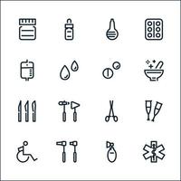 Medical icons with White Background vector