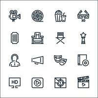 Movie icons with White Background vector