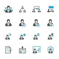 Management and Human Resource Icons with White Background vector